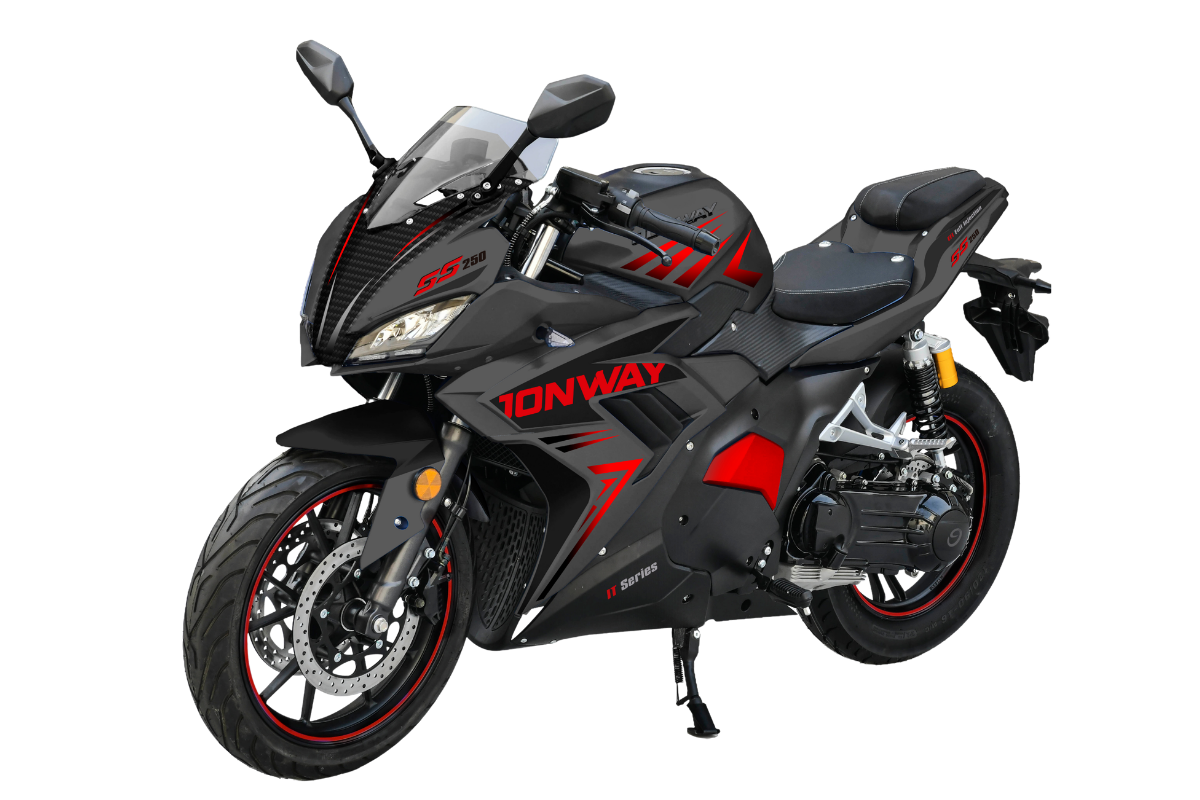 Jonway 250 SS moto deportiva automática — Negro Stealth